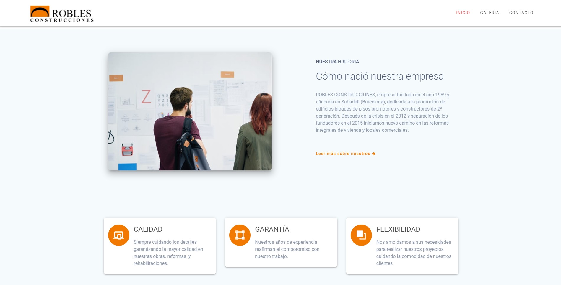 Robles Construcciones website